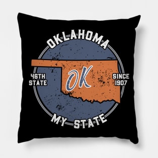 Oklahoma My State Patriot State Tourist Gift Pillow