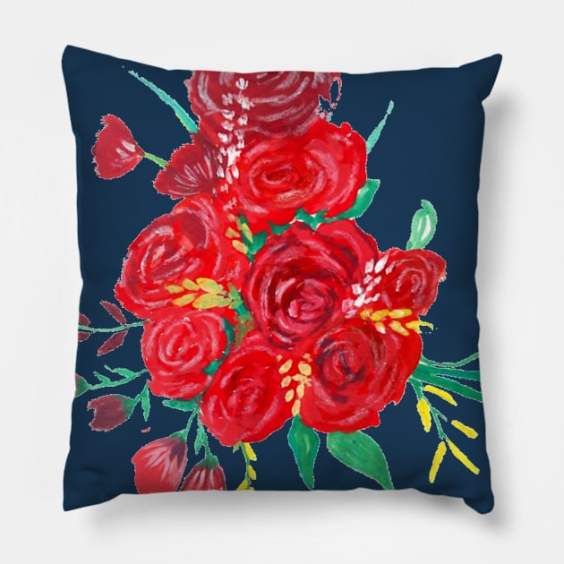 red roses Pillow by ibtihella