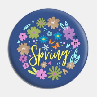 Spring Flowers Season Pin