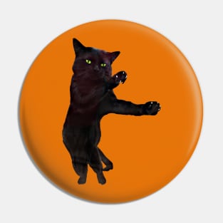 Dancing black cat Pin