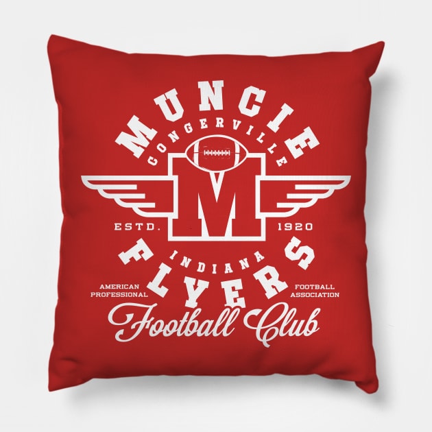 Muncie Flyers Football Pillow by MindsparkCreative