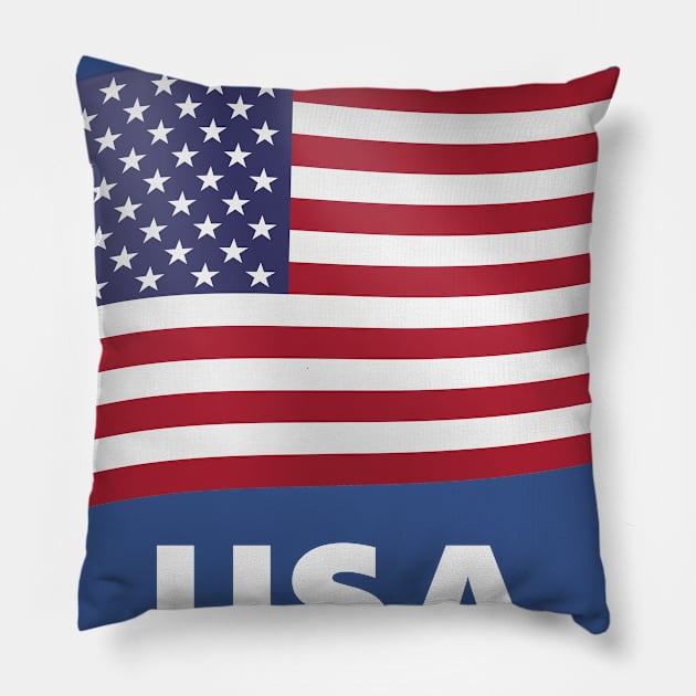 USA flag Pillow by fistfulofwisdom