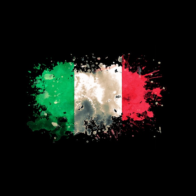 Italy - Italian Flag in Watercolors by ArticaDesign