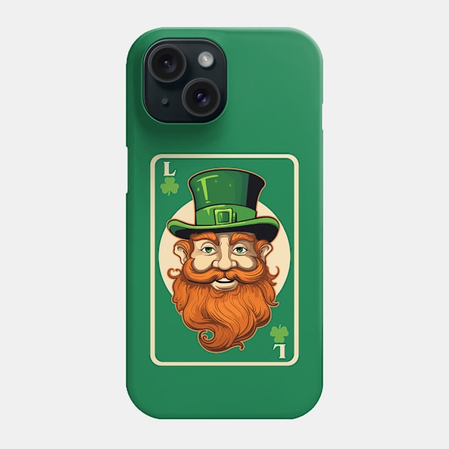 Leprechaun Shamrock Card St Paddys Day Festival Phone Case by Apocatnipse Meow