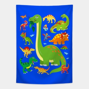 Dinosaurs Spinosaurus Velociraptor Brachiosaurus Allosaurus T-Rex Dino Tapestry