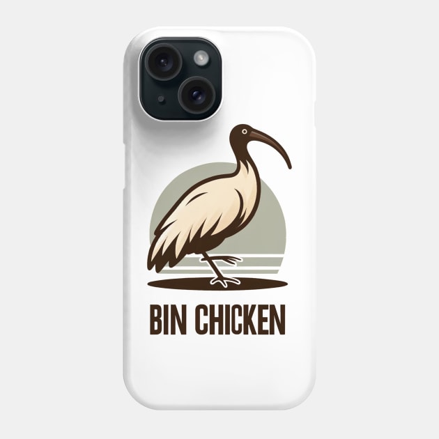 Bin Chicken Phone Case by Retro Travel Design