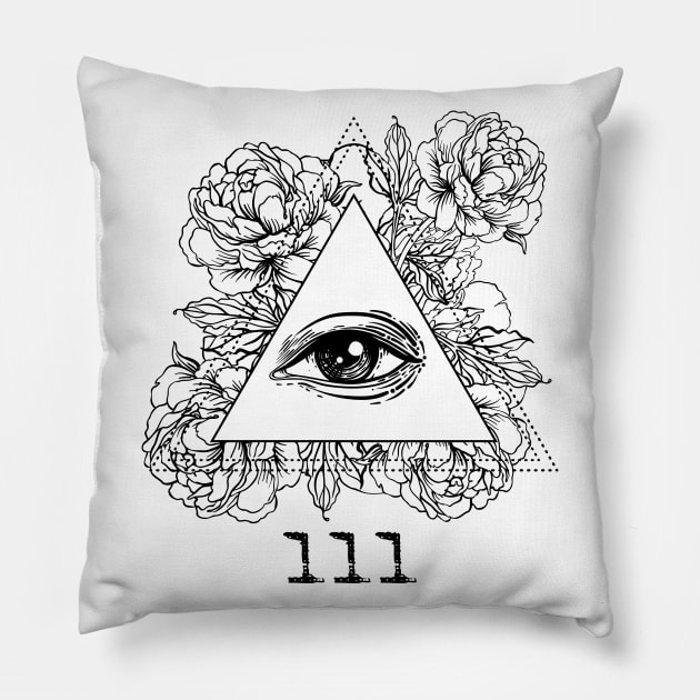 Mystic Numbers 111 Pillow by Amanda Jane