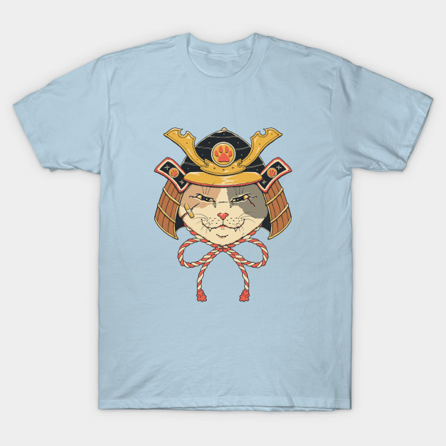 Discover Neko Samurai Head - Cat - T-Shirt