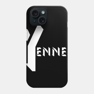 Trademarked Yenner logo in black Phone Case