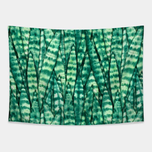 Sansevieria Trifasciata Pattern Tapestry by illucalliart