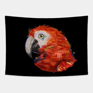 Artistic Red Parrot Tapestry