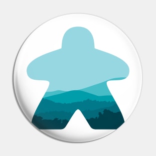 Board Game Meeple Mountains Pin