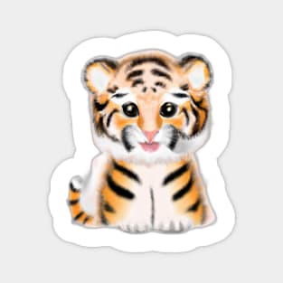 Cute Tiger Drawing Magnet