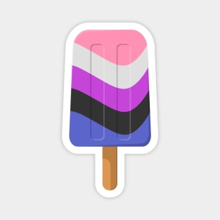 Cute Gender Fluid Pride Flag Popsicle Magnet