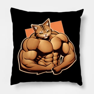 Cat Miaw Muscular Cute Gym Pillow