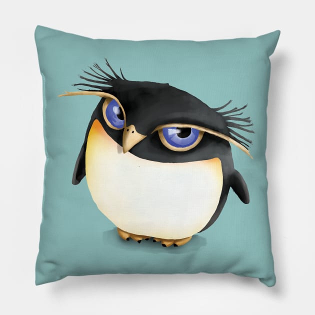 Cute Penguin Pillow by ThinkingSimple