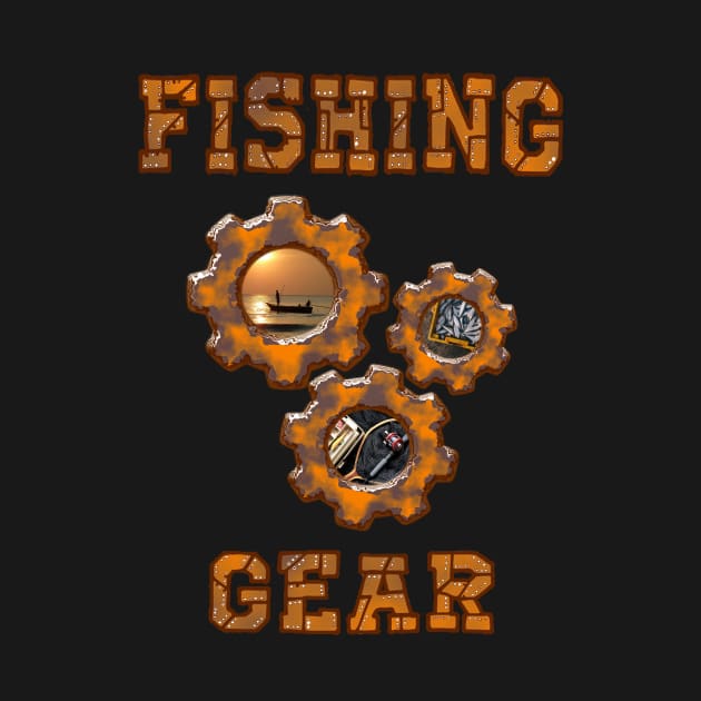 Retro Fishing Gear fishing lifestle gears by Jakavonis