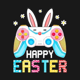 Easter Gamer Bunny Rabbit Video Game Boys Kids Gaming T-Shirt