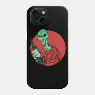 Aliens drink wine too! Phone Case