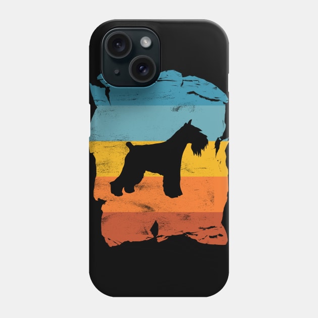 Giant Schnauzer Distressed Vintage Retro Silhouette Phone Case by DoggyStyles