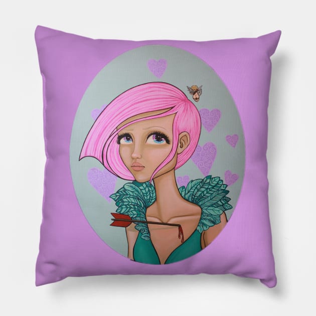 Stupid Cupid Pillow by BunnyJane