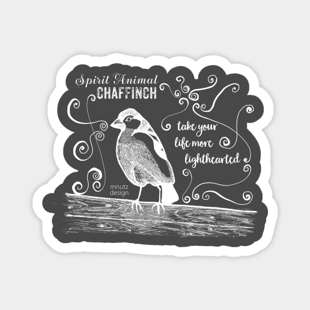 Spirit animal - Chaffinch white Magnet by mnutz