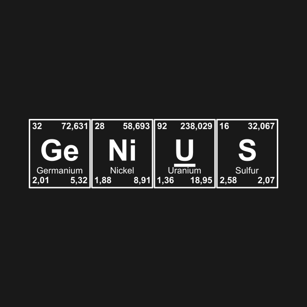 periodic table genius chemistry nerd by TK Store