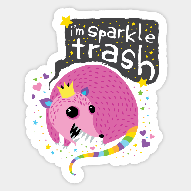 Sparkle Trash - Possum - Sticker