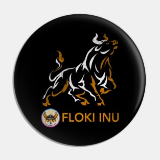 Vintage Bull Market Floki Inu Coin To The Moon Floki Army Crypto Token Cryptocurrency Wallet Birthday Gift For Men Women Kids Pin