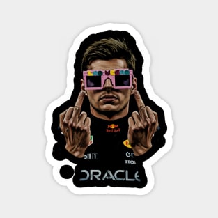 Max Verstappen Middle finger 90s Magnet