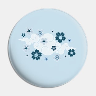 Flowers in Blue Pin