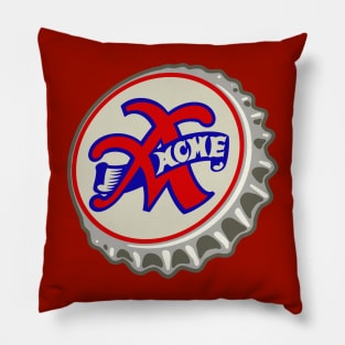 Vintage Acme Beer and Soda Bottlecap Pillow