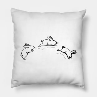 Jumping hares Pillow