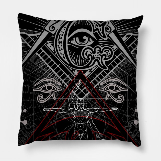 Mysteries and Mysticism - occult, esoteric, magick, alchemy, spiritual Pillow by AltrusianGrace