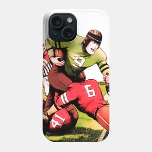 Tackle American Football Sport Players Athletes Muscles Vintage Retro Comic Cartoon Book Phone Case