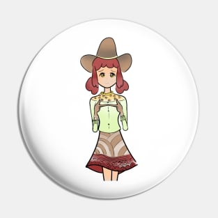 Cow girl Pin