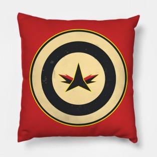 Vintage Superhero Style - Retro Aged Distressed Logo Pillow