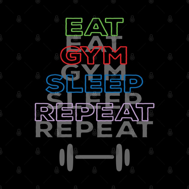 Eat Gym Sleep Repeat by VecTikSam