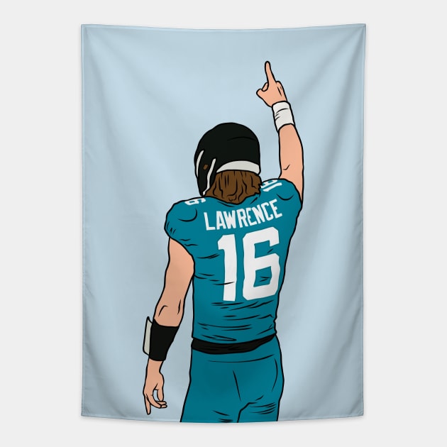 Trevor Lawrence Pointing Up Tapestry by rattraptees