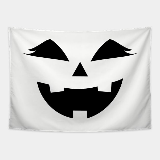 Cute Halloween Pumpkin Face Tapestry by Chiko&Molly