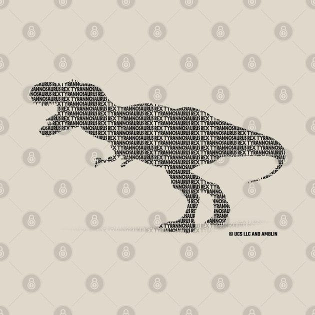 Tyrannosaurus Rex Typography by Jurassic Merch
