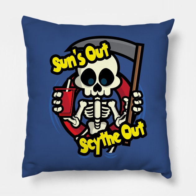 Sun's Out Scythe Out Pillow by jrberger