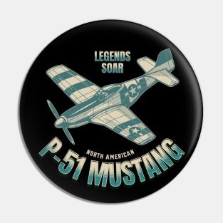 P-51 Mustang American Fighter Plane Pin