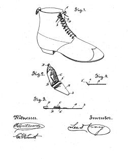 Shoe Design Vintage Patent Hand Drawing Magnet