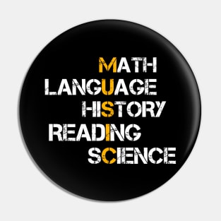 Music - Math, Language, History, Reading, Science Pin