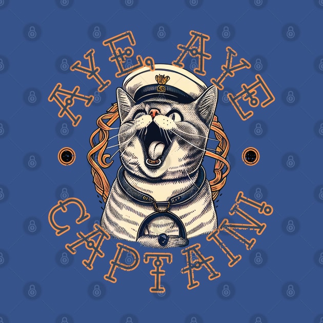 Aye Aye Captain. Sailor Cat by April Snow 