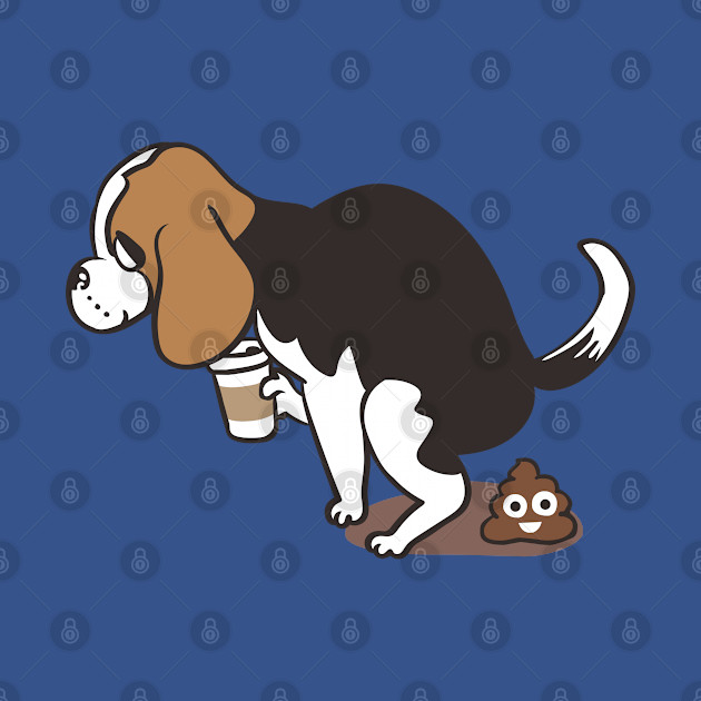 Coffee makes me poop Beagle - Coffee - T-Shirt