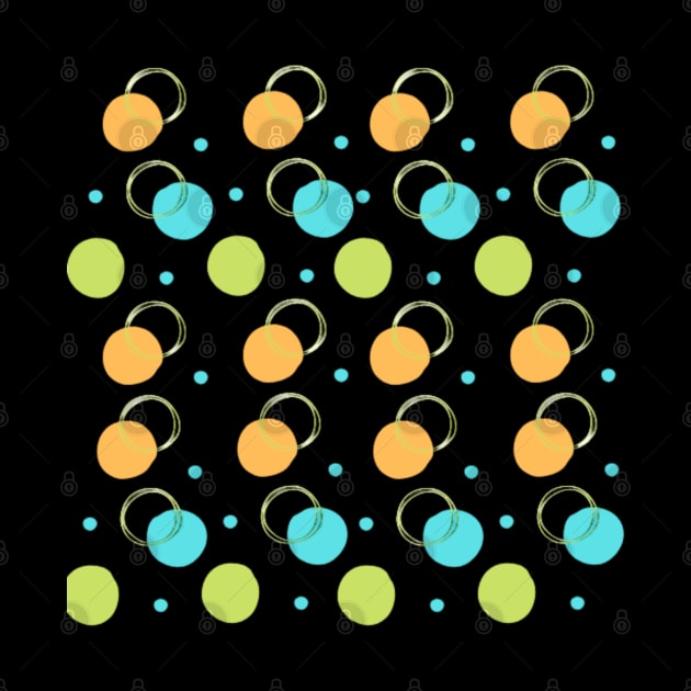 Blue orange yellow green circle pattern by Shineyarts