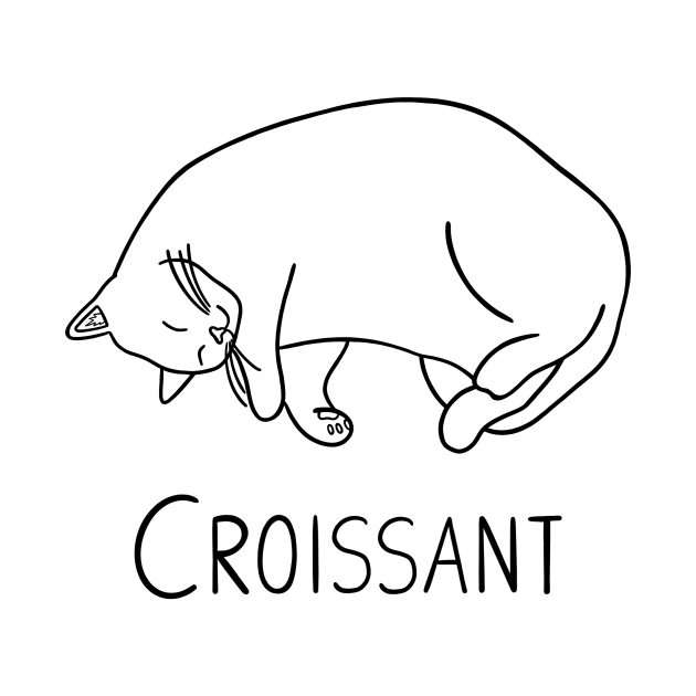 Croissant (black) by carolinewillustration