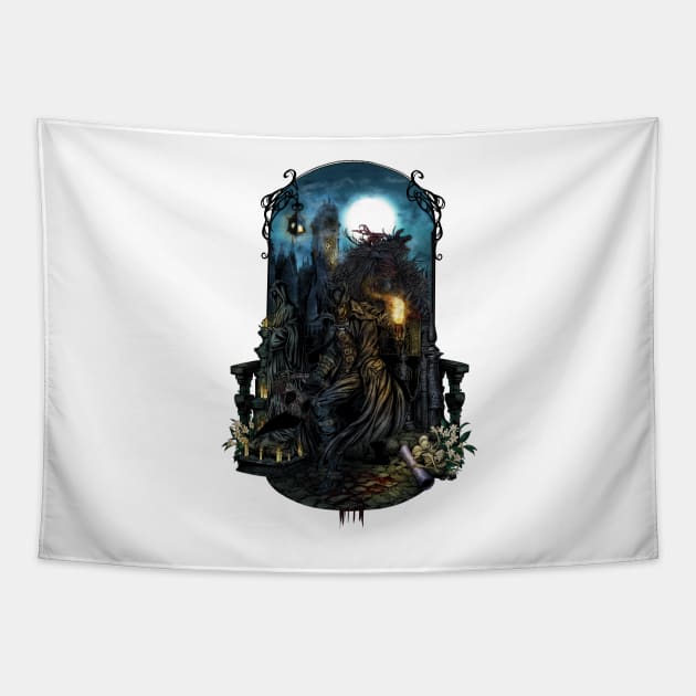 BloodBorne Tapestry by EllipticLeaf